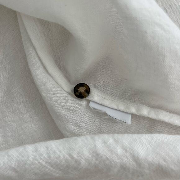 J. Crew Baird McNutt Irish Linen Short Sleeved Relaxed Fit Button Down Top - Picture 10 of 10